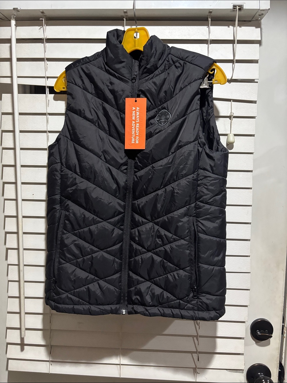Kovnlo Black Quilted Zip-Front Vest